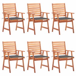 VidaXL 3078347, Terrace, Siège rembourré, Bois d'acacia, Anthracite, Polyester, 560 mm