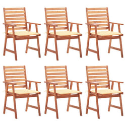 VidaXL 3078349 chaise d'extérieur Terrace Siège rembourré Bois d'acacia Crème