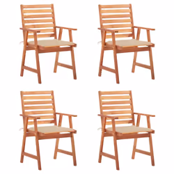 VidaXL 3078350, Terrace, Siège rembourré, Bois d'acacia, Beige, Polyester, 560 mm