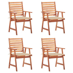 VidaXL 3078350 chaise d'extérieur Terrace Siège rembourré Bois d'acacia Beige