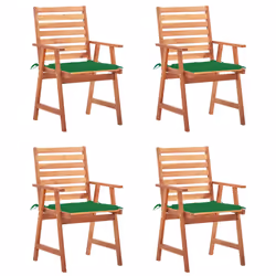 VidaXL 3078352, Terrace, Siège rembourré, Bois d'acacia, Vert, Polyester, 560 mm
