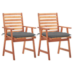 VidaXL 3078363 chaise d'extérieur Terrace Siège rembourré Bois d'acacia Gris