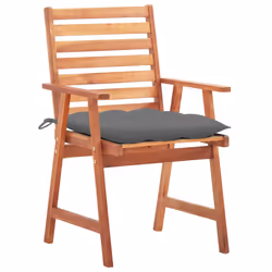VidaXL 3078363 chaise d'extérieur Terrace Siège rembourré Bois d'acacia Gris