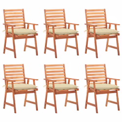 VidaXL 3078364, Terrace, Siège rembourré, Bois d'acacia, Crème, Polyester, 560 mm