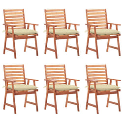 VidaXL 3078364 chaise d'extérieur Terrace Siège rembourré Bois d'acacia Crème