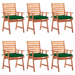 VidaXL 3078367, Terrace, Siège rembourré, Bois d'acacia, Vert, Polyester, 560 mm
