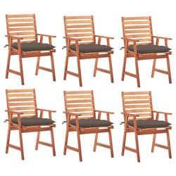 VidaXL 3078370 chaise d'extérieur Terrace Siège rembourré Bois d'acacia Taupe