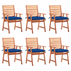 VidaXL 3078372, Terrace, Siège rembourré, Bois d'acacia, Bleu, Polyester, 560 mm