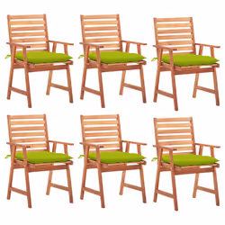 VidaXL 3078373, Terrace, Siège rembourré, Bois d'acacia, Vert, Polyester, 560 mm
