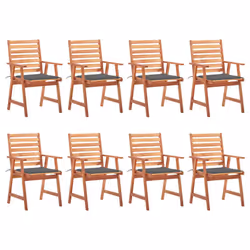 VidaXL 3078374, Terrace, Siège rembourré, Bois d'acacia, Anthracite, Polyester, 560 mm