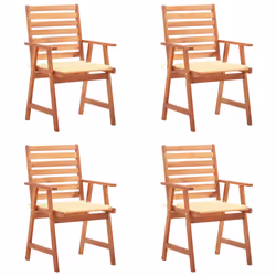 VidaXL 3078376, Terrace, Siège rembourré, Bois d'acacia, Crème, Polyester, 560 mm