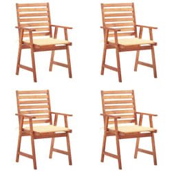 VidaXL 3078376 chaise d'extérieur Terrace Siège rembourré Bois d'acacia Crème