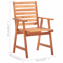 VidaXL 3078376 chaise d'extérieur Terrace Siège rembourré Bois d'acacia Crème - Vue supplémentaire 6