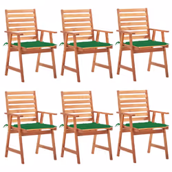 VidaXL 3078379, Terrace, Siège rembourré, Bois d'acacia, Vert, Polyester, 560 mm
