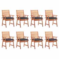 VidaXL 3078389, Terrace, Siège rembourré, Bois d'acacia, Anthracite, Polyester, 560 mm