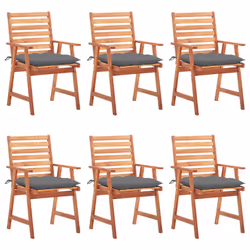 VidaXL 3078390, Terrace, Siège rembourré, Bois d'acacia, Gris, Polyester, 560 mm
