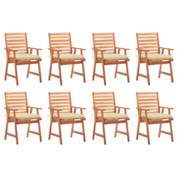 VidaXL 3078391, Terrace, Siège rembourré, Bois d'acacia, Crème, Polyester, 560 mm