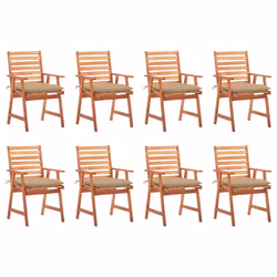 VidaXL 3078392, Terrace, Siège rembourré, Bois d'acacia, Beige, Polyester, 560 mm
