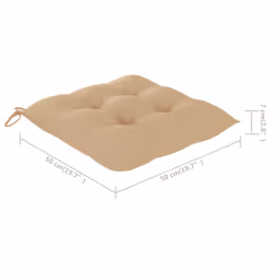 VidaXL 3078392 chaise d'extérieur Terrace Siège rembourré Bois d'acacia Beige - Vue supplémentaire 7