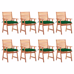 VidaXL 3078394, Terrace, Siège rembourré, Bois d'acacia, Vert, Polyester, 560 mm