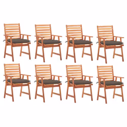 VidaXL 3078397, Terrace, Siège rembourré, Bois d'acacia, Taupe, Polyester, 560 mm
