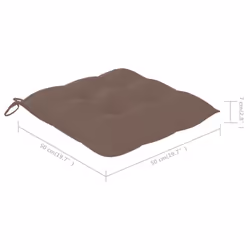 VidaXL 3078397 chaise d'extérieur Terrace Siège rembourré Bois d'acacia Taupe - Vue supplémentaire 7