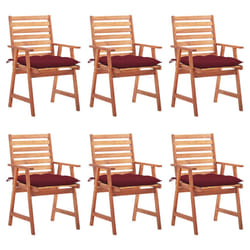 VidaXL 3078398 chaise d'extérieur Terrace Siège rembourré Bois d'acacia Rouge