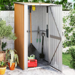 Vidaxl - Abri de jardin Marron 118,5x97x209,5 cm Acier galvanisé