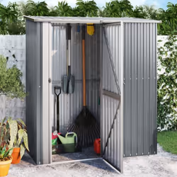 Cet abri de jardin est la solution idéale pour ranger vos outils à l'extérieur. Matériau de qualité supérieure : cet abri de  ...