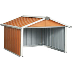 Abri pour robot de jardin 92x97x63 cm Acier galvanisé Marron