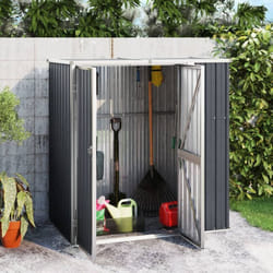 Abri à outils de jardin anthracite 161x89x161cm acier galvanisé Vidaxl