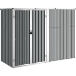 Abri à outils de jardin Gris 225x89x161 cm Acier galvanisé