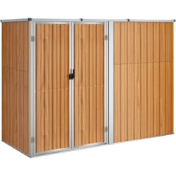 Vidaxl - Abri à outils de jardin marron 225x89x161 cm acier galvanisé