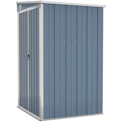 vidaXL Remise de jardin murale Gris 118x100x178 cm Acier galvanisé