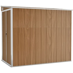 Vidaxl - Abri de jardin mural Marron 118x194x178 cm Acier galvanisé