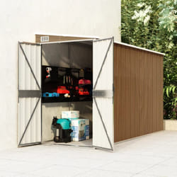 Vidaxl - Abri de jardin mural Marron 118x288x178 cm Acier galvanisé