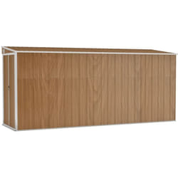 Abri de jardin mural Marron 118x382x178 cm Acier galvanisé