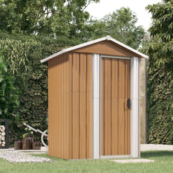 vidaXL Abri de jardin Marron 126x97,5x177 cm Acier galvanisé
