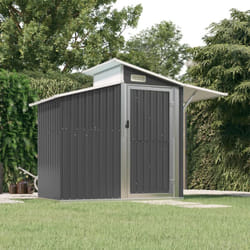 Abri De Jardin Anthracite 270x130x208,5 Cm Acier Galvanisé Vidaxl