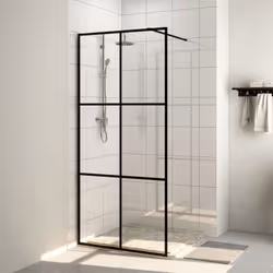 Apportez une nouvelle apparence esthétique à votre salle de bain avec ce mur de douche à l'italienne moderne en verre transpa ...