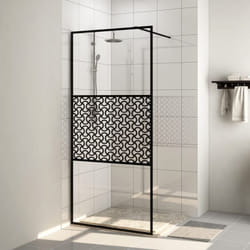Vidaxl - Paroi de douche avec verre esg transparent 100x195 cm Noir