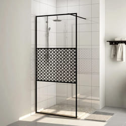 Vidaxl - Paroi de douche avec verre esg transparent 115x195 cm Noir