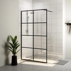 Vidaxl - Paroi de douche avec verre esg transparent 90x195 cm Noir