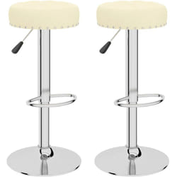Vidaxl - Tabourets de bar lot de 2 crème tissu