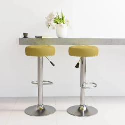 vidaXL Tabourets de bar lot de 2 vert tissu - TU