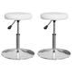 vidaXL Chaises à manger lot de 2 blanc similicuir