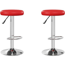 Vidaxl - Tabourets de bar lot de 2 rouge similicuir