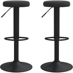 Vidaxl - Tabourets de bar lot de 2 Noir Velours