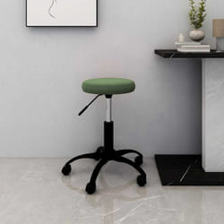 Vidaxl - Chaise de bureau pivotante vert foncé velours