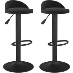 Vidaxl - Tabourets de bar 2 pcs Noir Velours